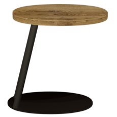 Vega Rustic Oak & Peppercorn Sofa Table