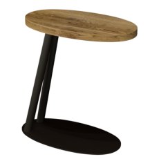 Vega Rustic Oak & Peppercorn Sofa Table