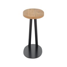 Vega Rustic Oak & Peppercorn Sofa Table