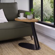 Vega Rustic Oak & Peppercorn Sofa Table