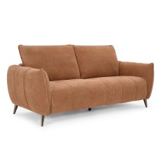 Elara Terracotta 3 Seater Sofa with Black Legs
