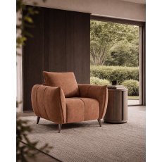 Elara Terracotta Armchair with Black Legs