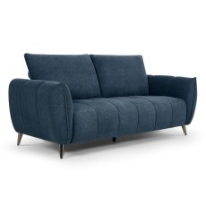 Elara Teal 3 Seater Sofa with Black Legs