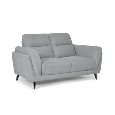 Mara Light Grey 2 Seater Sofa with Black Legs