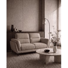 Mara Oatmeal 2 Seater Sofa with Black Legs