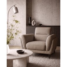 Mara Oatmeal Armchair with Black Legs