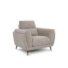 Mara Oatmeal Armchair with Black Legs