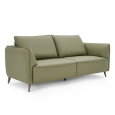Atlas Green 3 Seater Sofa with Black Legs