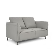 Atlas Light Grey 2 Seater Sofa with Black Legs