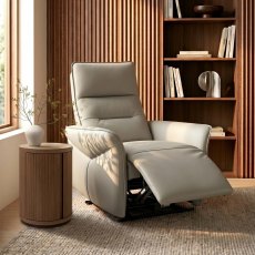 Enzo Light Grey Recliner Armchair