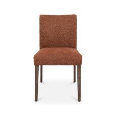 Delta Dark Oak Upholstered Chair - Auburn Fabric (Pair)