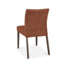 Delta Dark Oak Upholstered Chair - Auburn Fabric (Pair)