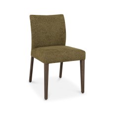 Delta Dark Oak Upholstered Chair - Green Fabric (Pair)