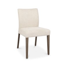 Delta Dark Oak Upholstered Chair - Oatmeal Fabric (Pair)