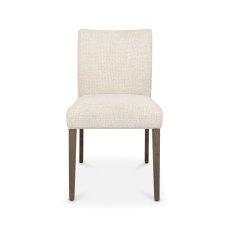 Delta Dark Oak Upholstered Chair - Oatmeal Fabric (Pair)
