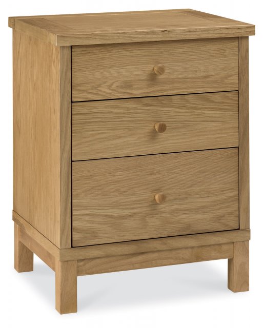 Gallery Collection Atlanta Oak 3 Drawer Nightstand