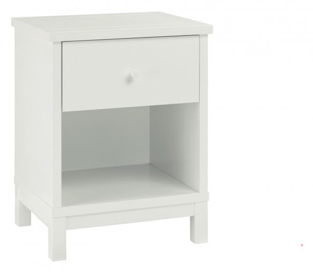 Gallery Collection Atlanta White 1 Drawer Nightstand