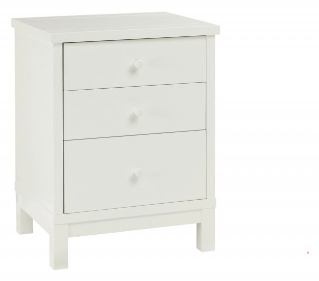 Gallery Collection Atlanta White 3 Drawer Nightstand
