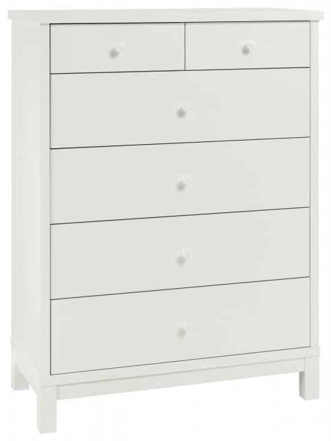 Gallery Collection Atlanta White 4+2 Drawer Chest