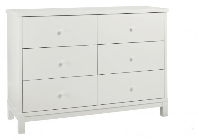 Gallery Collection Atlanta White 6 Drawer Wide Chest