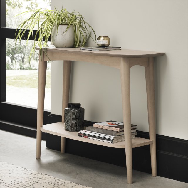 Gallery Collection Dansk Scandi Oak Console With Shelf