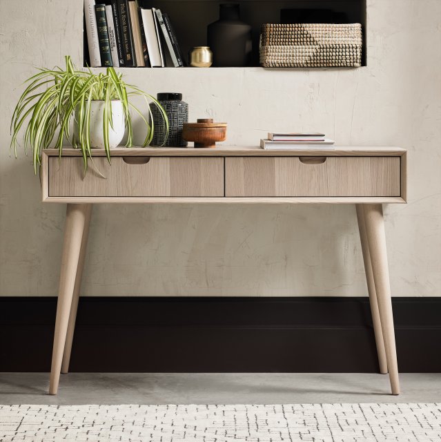 Gallery Collection Dansk Scandi Oak Console Table With Drawers