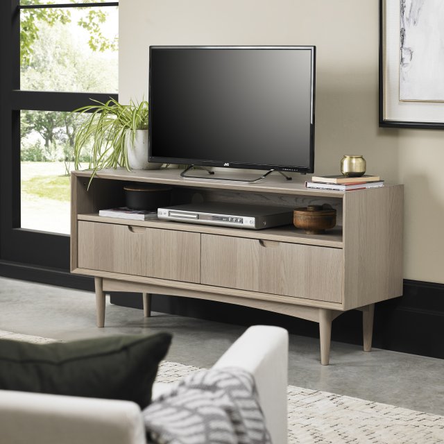 Scandi oak sales tv unit