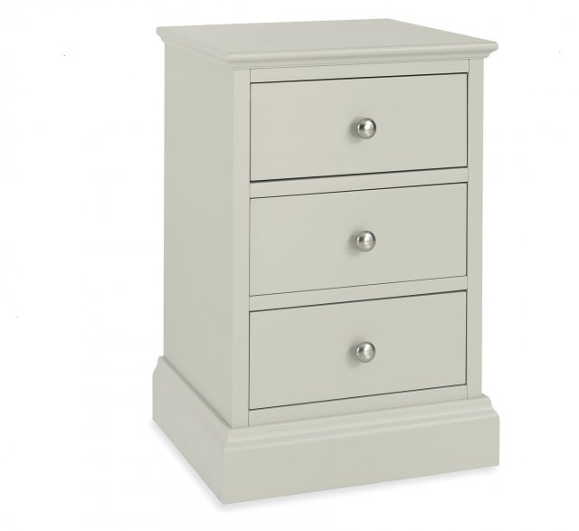 Premier Collection Ashby Soft Grey 3 Drawer Nightstand