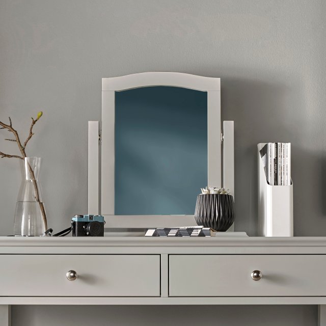 Premier Collection Ashby Soft Grey Vanity Mirror