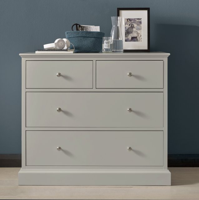 Premier Collection Ashby Soft Grey 2+2 Drawer Chest