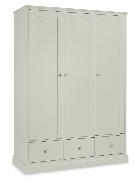Premier Collection Ashby Soft Grey Triple Wardrobe
