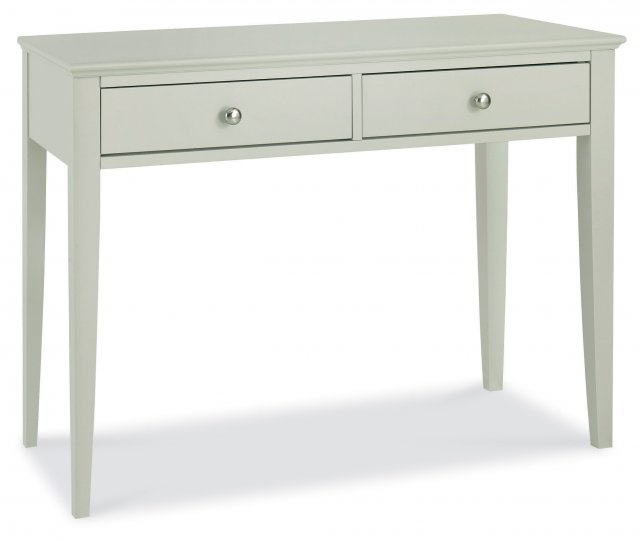 Oak And Grey Dressing Table Drawers Tapered Legs 100cm Wide White