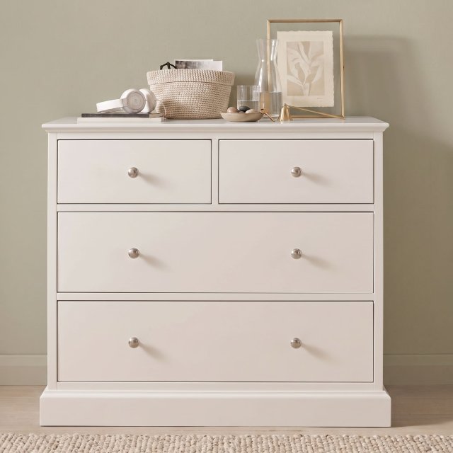 Premier Collection Ashby White 2+2 Drawer Chest