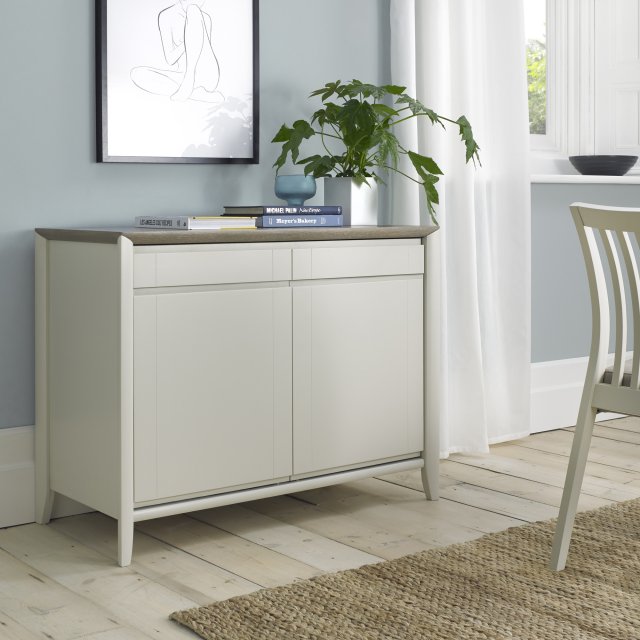 Premier Collection Bergen Grey Washed Oak & Soft Grey Narrow Sideboard