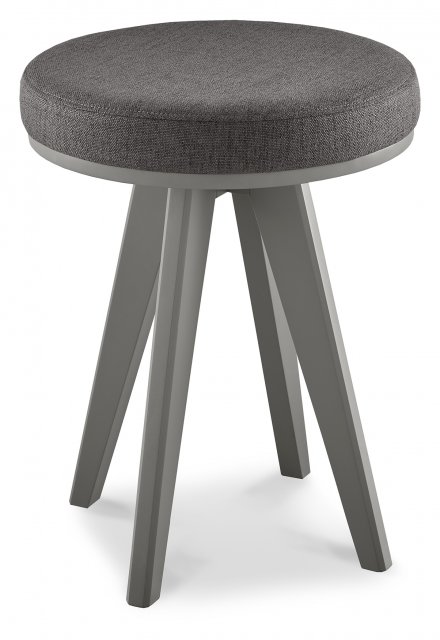 Premier Collection Brunel Scandi Oak & Dark Grey Stool Cold Steel