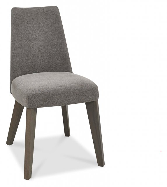 Cadell Aged Oak Upholstered Chair | Smoke Grey | Pair - Bentley