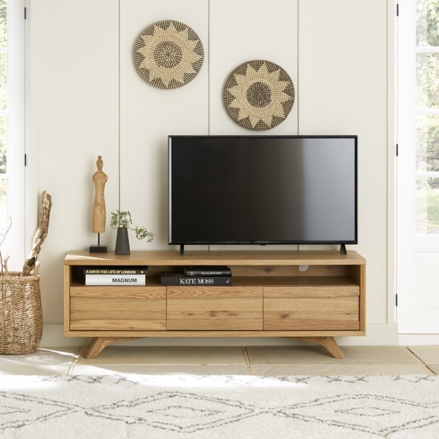 Premier Collection Cadell Rustic Oak Entertainment Unit Entertainment