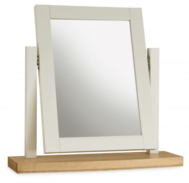 Premier Collection Hampstead Soft Grey & Pale Oak Vanity Mirror
