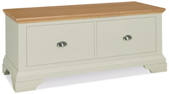 Premier Collection Hampstead Soft Grey & Pale Oak Blanket Box