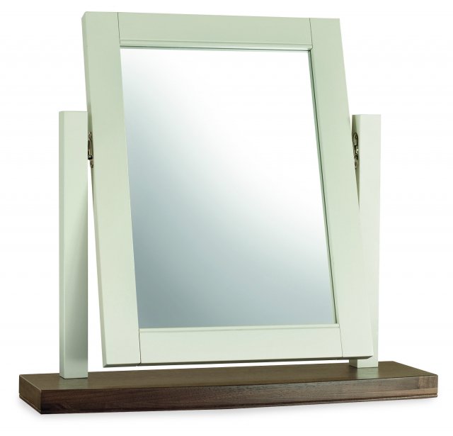 Premier Collection Hampstead Soft Grey & Walnut Vanity Mirror