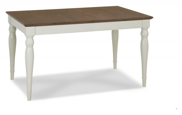 Premier Collection Hampstead Soft Grey & Walnut 4-6 Extension Table - Rectangular