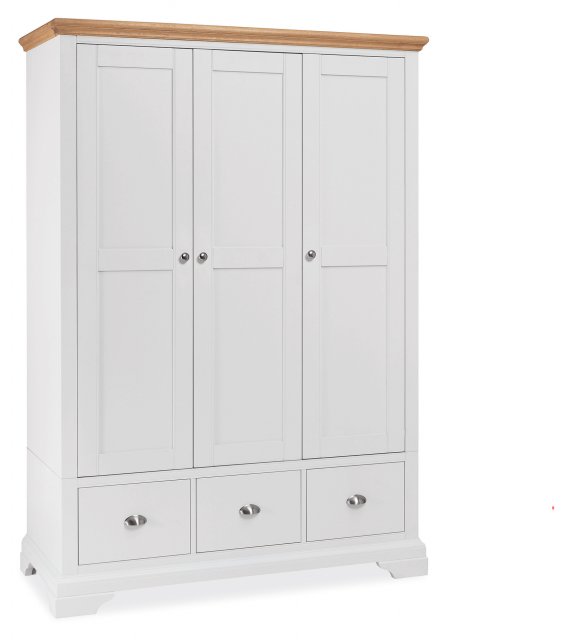 Premier Collection Hampstead Two Tone Triple Wardrobe