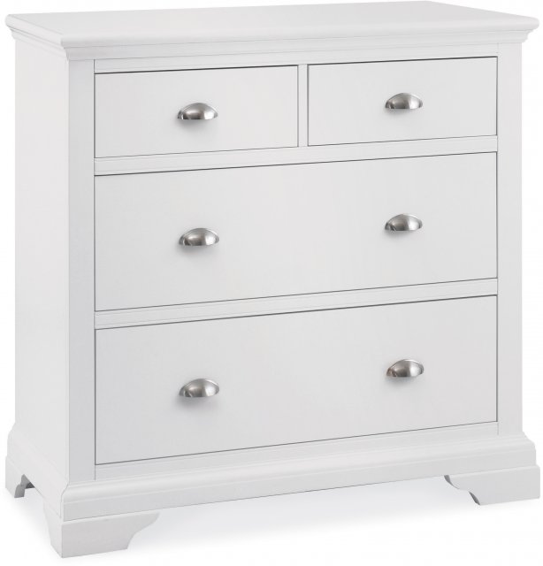 Premier Collection Hampstead White 2+2 Drawer Chest