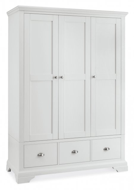 Premier Collection Hampstead White Triple Wardrobe