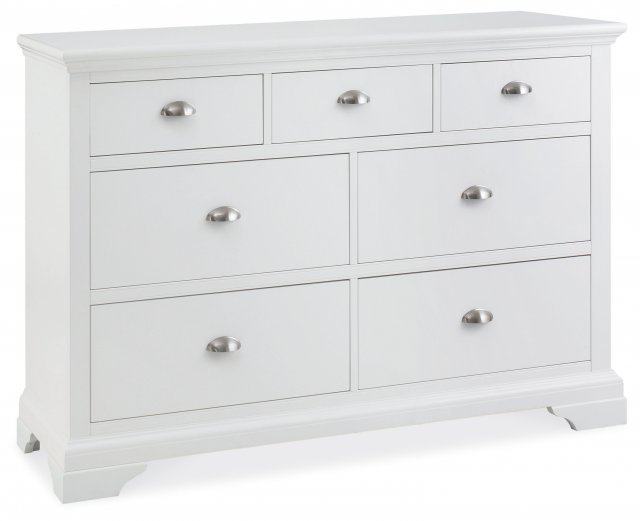 Premier Collection Hampstead White 3+4 Drawer Chest