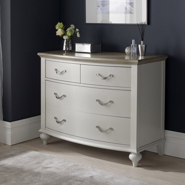 Premier Collection Montreux Grey Washed Oak & Soft Grey 2+2 Drawer Chest