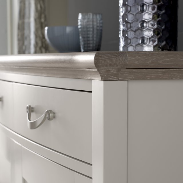 Montreux Grey Washed Oak & Soft Grey Wide Sideboard - Bentley Designs