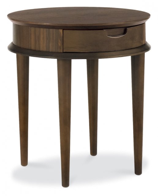 Premier Collection Oslo Walnut Lamp Table With Drawer