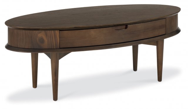 Premier Collection Oslo Walnut Coffee Table With Drawer