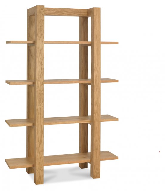 Turin Light Oak Open Shelf Unit Dining Furniture Bentley Designs UK Ltd
